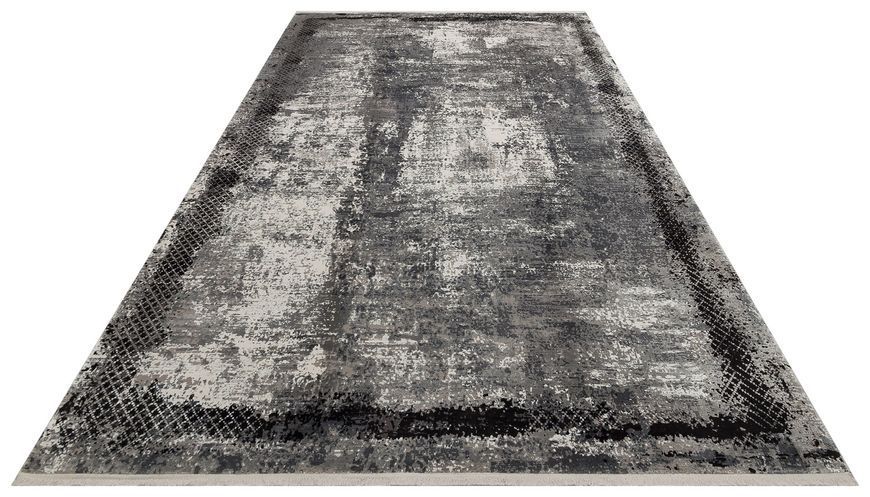 Безворсовый бамбуковый ковёр Canary Lino 26 серый с антрацитовым, 300&times;400 см LN_26_Grey_Black фото