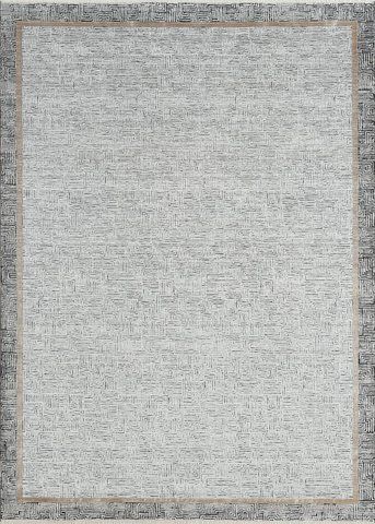 Безворсовый бамбуковый ковёр Canary Nord 3908 Curly серый с белым, 80&times;150 см 3908 Curly фото