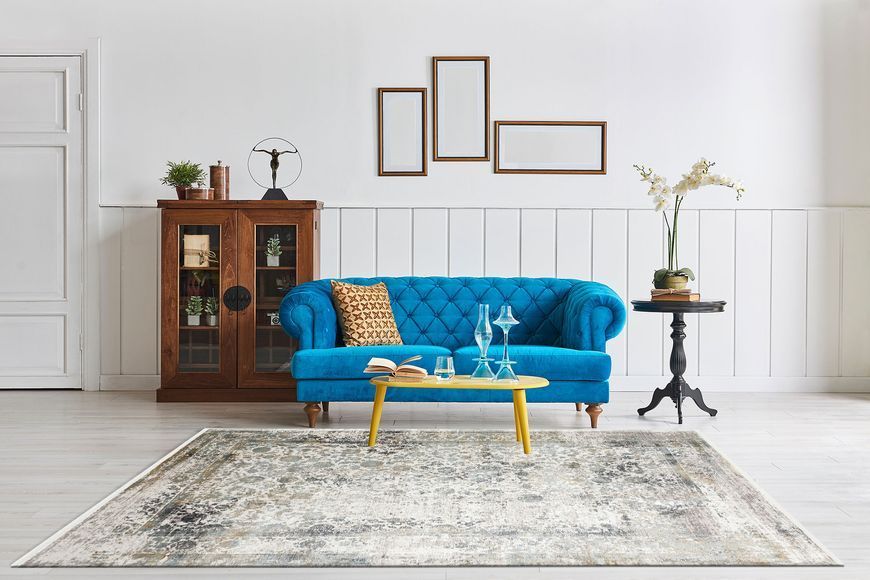 Безворсовий бамбуковий килим Canary Lino 04 сірий, 80&times;150 см LN 04 Grey фото