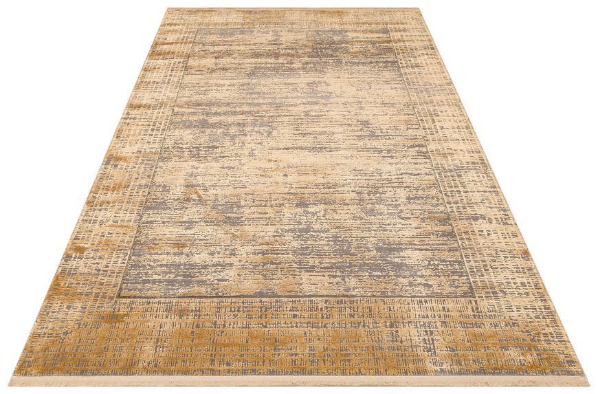 Безворсовий бамбуковий килим Canary Lino Dyed 02 коричневий із золотим, 240&times;340 см LND 02 Antik Gold фото