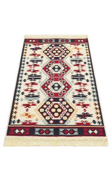 Безворсовый хлопковый ковёр Canary Aura 30 красный, 80&times;300 см AU 30 Red фото