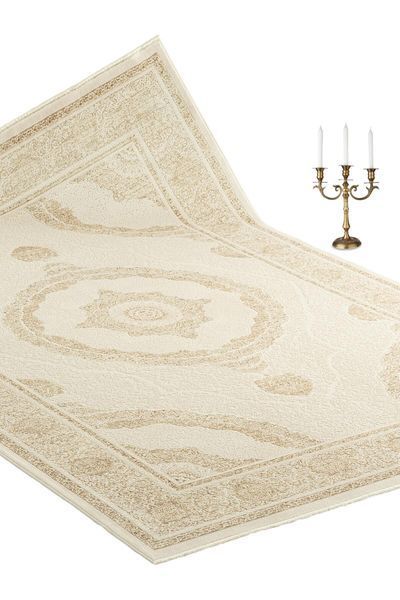Класичний бамбуковий килим Canary Mood 4608 Rich бежевий з молочним, 160&times;235 см CNR-1039 фото