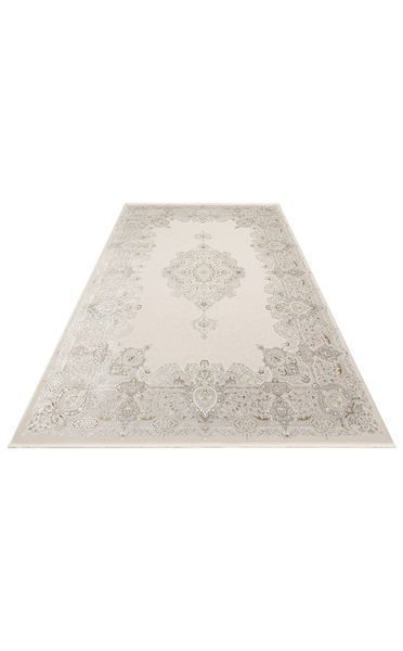 Безворсовый бамбуковый ковёр Canary Calibre CLB PLM 01 серый с бежевым, 160&times;230 см CNR-1242 фото