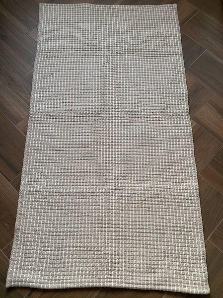 Плетёный хлопковый ковёр Canary Dendy 201 бежевый, 80&times;300 см 201C.B.80300 фото