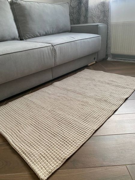 Плетёный хлопковый ковёр Canary Dendy 201 бежевый, 80&times;300 см 201C.B.80300 фото